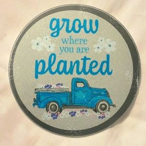 NEW Target "Grow Where You Are Planted" Cutting Board - Trivet